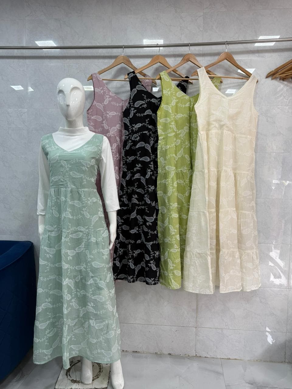 Paisley Print Sleeveless Dress